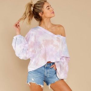 Lavender multi tie dye top